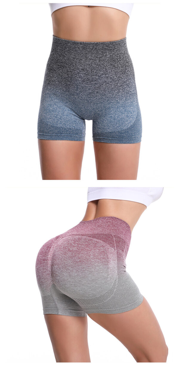 Best Seller In Europe And America New Peach Hip Raise Yoga Pants Hanging Dyed Gradient High Waist Shorts Sports Yoga Pants - Image 10