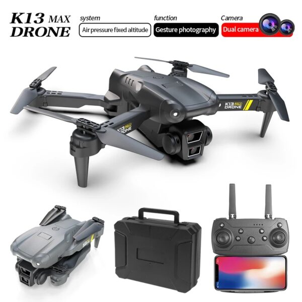 2024 K13 Mini Drone 8K Profesional 4K HD Camera Obstacle Avoidance Aerial Photography 5G 10Km Foldable Quadcopter Toy Sell Apron - Image 4