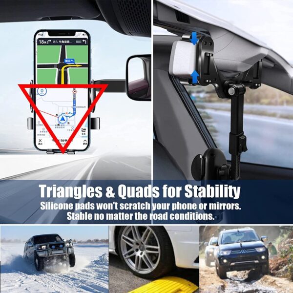 Rotatable And Retractable Car Phone Holder Rearview Mirror 2024 NEW - Image 5