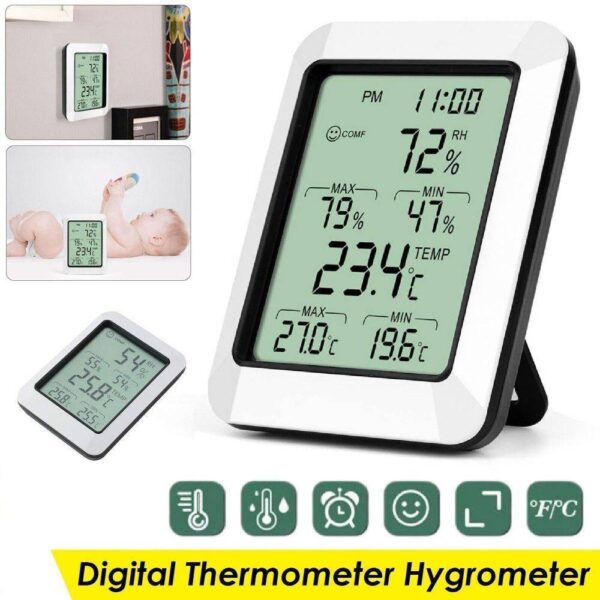 2024 Digital LCD Humidity Meter Indoor Hygrometer Thermometer Temperature - Image 7