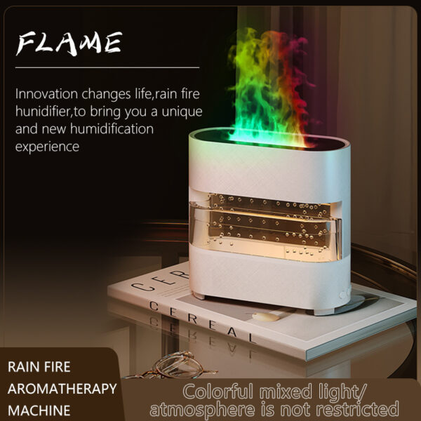 2024 New Products Rain Cloud Fire Humidifier Water Drip Novedades 2024 Rain Water Diffuser Fire Flame Humidifier Aroma Diffuser - Image 7