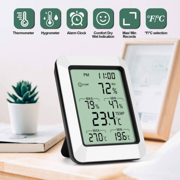 2024 Digital LCD Humidity Meter Indoor Hygrometer Thermometer Temperature - Image 5